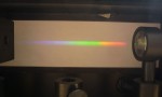 SIAS close up of spectrum on optical bench 